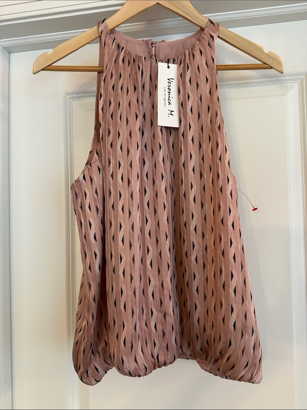 Veronica M Dusty Rose Sleeveless Blouse Small